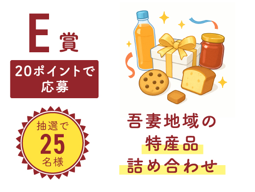 【E賞】20ポイントで応募 抽選で25名様 吾妻地域の特産品詰め合わせ